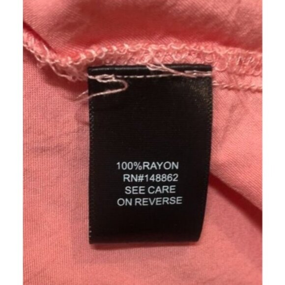 Torrid Button Front Shirt Long Sleeve Lightweight Rayon Peachy Pink Women's 2 2X - Picture 6 of 7